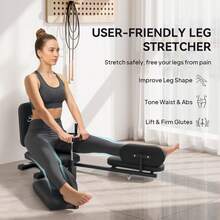 SOOZIER Split Machine, 180° Adjustable Leg Stretcher Machine With Handwheel, Heavy Duty Leg Stretching Equipment For Flexibility, Home Gym Fitness, Yoga And Dance, Black - Black - View 4