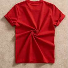 Women's T-Shirt With Colorful Hummingbird And Flower Design - Red - View 7