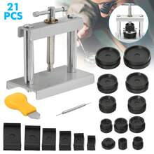 21PCS Watch Back Press Tool Kit with Fitting Dies Watch Case Repair Tool Kit - Silber - Übersicht 1