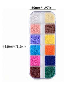 12 Colors/Box Colorful Caviar Beads Nail Art Decorations, Dopamine Mini Beads Heart Shape DIY Decorative Accessories, Suitable For Nail Art Embellishment DIY Accessories - Multicolor - View 12