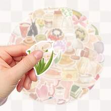 SCXXBSW 50pcs Refined Living Stickers, Cute Cartoon Stcikers For DIY Purposes Such As Skateboarding Mobile Phones - A - View 5