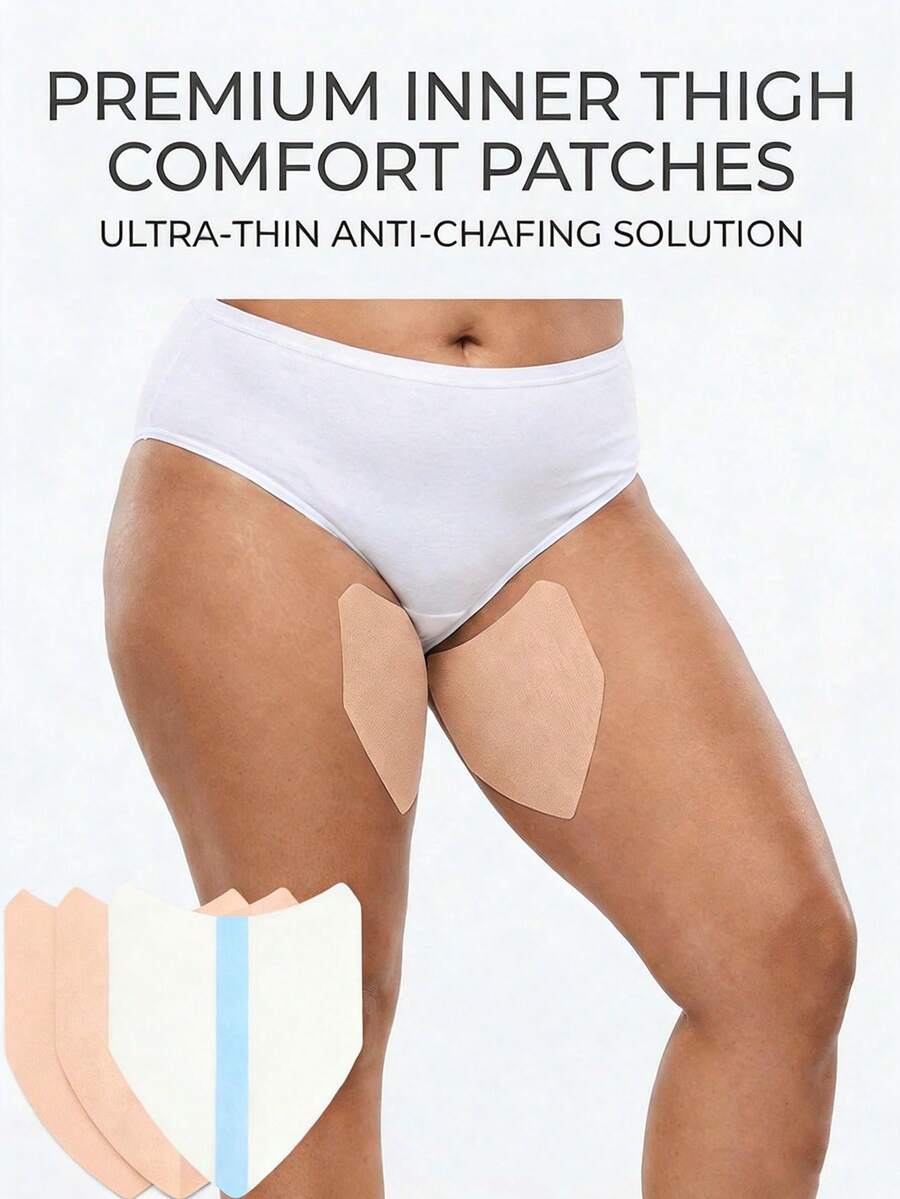 10/20pcs Women's Thigh Chafing Pads, Anti-Slip Design On Inner Side, Prevents Chafing During Walking, Invisible Anti-Slip Leg Pads, Suitable For Running, Exercise, Walking And Fitness - Multicolor - View 1