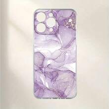 1 pieza Funda de teléfono minimalista con patrón de mármol de concha, alta transparencia, anti-caída, anti-rayones, anti-huellas, carcasa suave de TPU transparente, protección de lente de cámara compatible con Apple, Nothing, Pixel, cubierta protectora - Multicolor - Ver 3