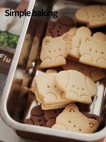 4pcs Cartoon Animal Cookie Cutters, Featuring Cute Dog, Rabbit, Cat And Bear Cookie Stamps. Kitchen Baking Tools, Cookie Molds For Cake Decoration - View 12