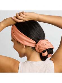 1pc Heatless Curling Hair Band, Soft Fabric Slouchy Sleep Hair Band, No Damage To Hair, Big Wave Curly Hair Styling Accessory, Suitable For Overnight Styling And Daily Use - Multicolor - View 8