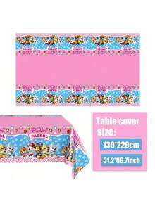 50Pcs Paw Patrol Themed Tableware Set, Uncoated Tableware, (Pull The Flag, Tablecloth, Plates, Cups, Paper Towels), Suitable For Birthday Parties, Wedding Banquets, Graduation Ceremonies, Festivals, Outdoor Camping, Family Gatherings - View 7