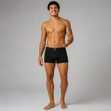 Kit Com 4 Cuecas Boxer De Microfibra Adulto Masculina Lisas - Multicolorido - Visão 6