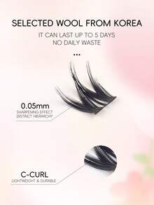 320pcs Single Lash Clusters, Lash Cluster Set, Fine Lash Clusters, Natural Lash DIY Lash Extension Set, Cluster Lash Set (320 Clusters, 10-16mm) - Lightweight Natural Style Lash Extension Set, Featuring Fine Stem Design, Includes Adhesive And Setting Liquid, Suitable For Home DIY. - Multicolor - View 7