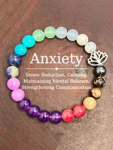 1pc/Set Chakra Beaded Bracelet, Natural Stones, Energy Maintenance, Unisex, Lotus Pendant, Yoga Bracelet, Jewelry, Perfect Gift [Please Note That There May Be Slight Color Differences Due To Photography Lighting And Angles] - Bracelet - View 9
