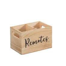 Wooden Divided Storage Box For Living Room Remote Control, Desktop Organizer, Kitchen Knife And Cutlery Storage Box - Mocha Brown - View 4