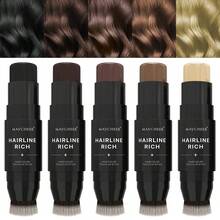 2-In-1 Hairline Filler Stick With Brush, Waterproof, Long-Lasting, Natural Finish, Suitable For All Skin Tones, Used To Cover Gray Roots And Thinning Hair, 5 Pieces - 5-pack - View 7