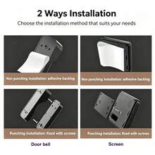 No WiFi 2.4G Wireless Video Doorbell With 4.3 Inch Display, Drill-Free Installation, Two-Way Intercom Kit, Auto-Save Visitor Photos, Night Vision, Suitable For Apartment Rental - View 7