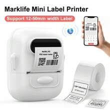 Marklife P50 Mini Portable Label Printer Support 12-50mm Self-Adhesive Labels Thermal Printer Sticker Printing Machine Pocket Inkless Bluetooth Adhesive Labels Maker Name Tag Labeller - Multicolor - View 2