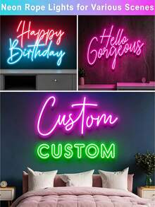 Dây đèn LED neon RGB USB kèm điều khiển từ xa 24 phím, đổi nhiều màu, trang trí tiệc và ngày lễ, quà tặng ngày lễ tuyệt vời cho bạn gái và bạn bè - RGB - Xem 9