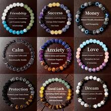 9-In-1 Magic Crystal Elastic Bracelet, Unisex, Symbolizing Peace, Wealth, Prosperity, Good Luck, Love And Protection, Crystal Beads Bring Optimism, Positivity And Confidence, Perfect Gift For Halloween, Christmas, Party, Birthday And Daily Wear - Multicolor - View 1