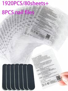 4320PCS/180 Lembar+18PCS Kikir Kuku/Stiker Kuku Perekat Dua Sisi, Stiker Perekat Kuku Transparan, Tahan Air - MultiWarna - View 13