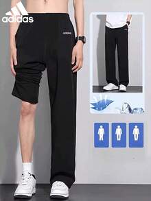 Adidas New Versatile Quick-Dry Men's Casual Sports Pants Outdoor Breathable Loose Fit Trousers - Black - View 9