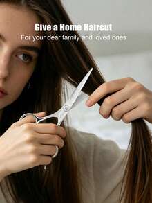 HIENA Silver Professional Hair Clipper Set, Precise Trimming, Soft Thinning, Hairstyle Styling And Contour Modification, Manually Adjustable Scissors, Designed To Create A Salon Level Experience, Suitable For Home Use And Professional Hairdressers - Silver - View 2