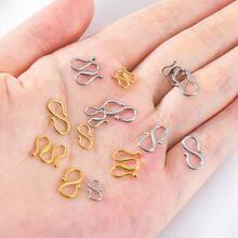 10pcs Stainless Steel M-Clasp S-Clasp Necklace Bracelet Connector Clasp End Connector Suitable For Handmade DIY Jewelry Accessories - Stainless Steel Buckles - View 5