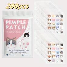 40/200pcs Cartoon Acne Patch, Cute Cat-Shaped Facial Concealer Acne Patch, Gentle And Non-Irritating, Suitable For Both Men And Women - Cartoon - View 8