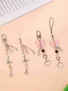 Women Bow Keychain, Cute Delicate Bow Pendant Bag Charm, Sweet Style Key Chain For Girls - Multicolor - View 10