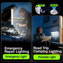 1pc LED Lighting Lamp, USB Fast Charging, Long Battery Life, Wide Lighting Range, Multiple Dimmable Modes, Magnetic Attachment And Convenient Hook, Portable, Suitable For Various Occasions, Can Be Used For Camping, Travel, Tents, Hiking, Street Vending, Car Repair, Wild Animal Deterrence, Photography Fill Light, Study Lighting, Farm, Power Outage Emergency - DBL-y1005 - View 5