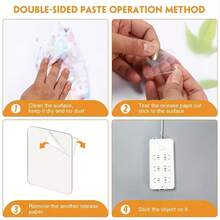 Super Strong Double-Sided Adhesive Tape, Transparent, No Drilling, Odorless, Suitable For Plastic, Glass, Metal, Stone, Gypsum Board And Other Surfaces, Essential Partner For Home Storage - A - View 3