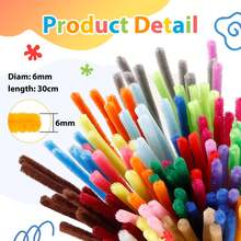 785Pcs Pipe Cleaner Flower Kit–Chenille Stems Pipe Cleaners,Stamens,Floral Stems,Floral Tape,Ribbon,Wrapping Paper,Video Tutorial. Beginner-Friendly.Perfect DIY Bouquet Making,Home Decor,Craft Projects.Great Gifts For Mother's Day,Valentine's Day - All-in-one Set - View 5