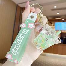 Fresh Colors Series Cup Shapes Keychain, Unisex Keyring, Keychain Pendant, Backpack Pendant, Party Party Gift For Friends, Summer - A - View 9