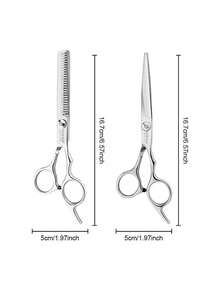 HIENA Silver Professional Hair Clipper Set, Precise Trimming, Soft Thinning, Hairstyle Styling And Contour Modification, Manually Adjustable Scissors, Designed To Create A Salon Level Experience, Suitable For Home Use And Professional Hairdressers - Silver - View 9
