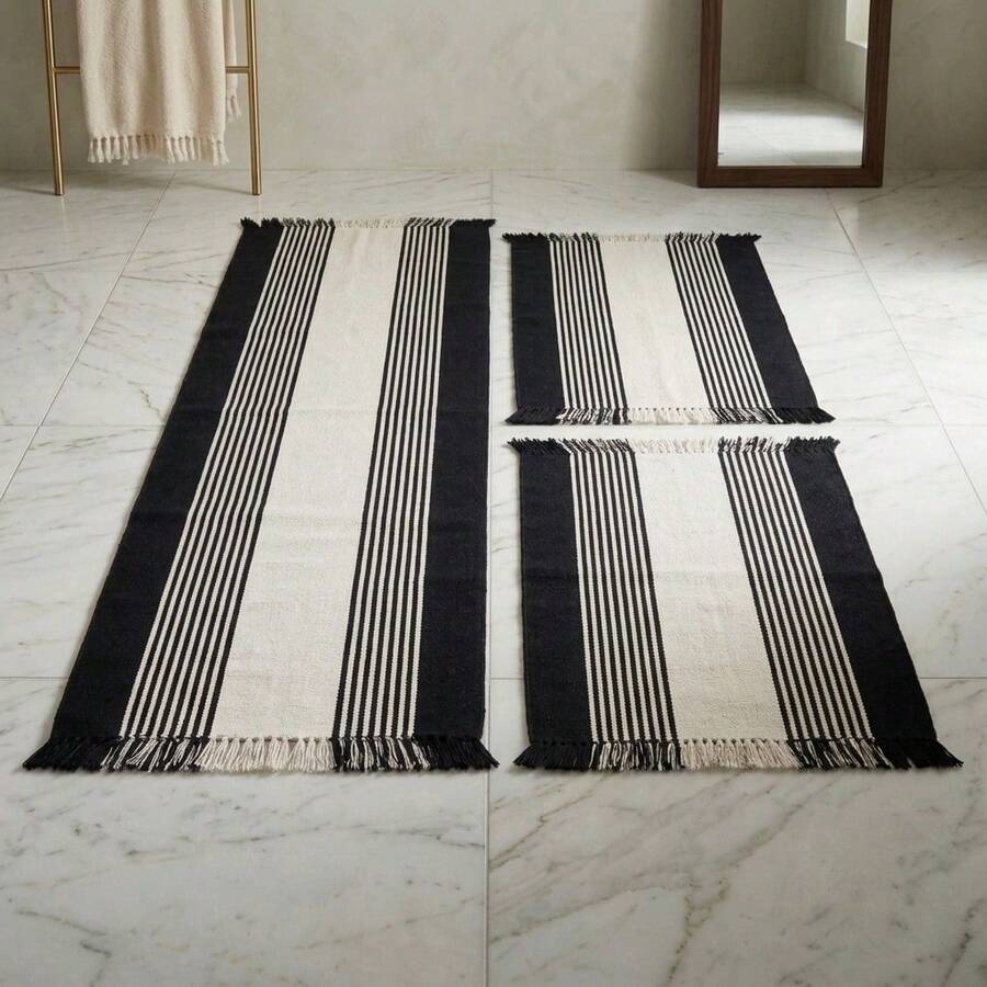Kitchen Mat & Kitchen Rug - düz siyah - Görünüm 1