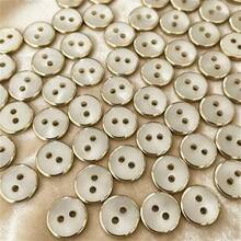 15/25/35Pcs Gold/Silver Trimmed White Shell Buttons, Suitable For Clothing, Shirts, Sewing Crafts And Home Decor Fabric - Multicolor - View 9