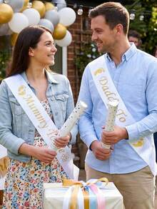 2 Pcs Mom To Be Sash Dad To Be Sash Mom And Dad Sash Mom Sash Baby Shower Sash Party Decoration Baby Shower Mom To Be Sash Mom To Be - Expectant Parents - View 6