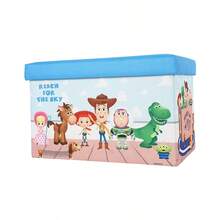 Mesuca 1 buah Kotak Penyimpanan Bergambar Kartun Berlisensi Resmi Disney, Tersedia Berbagai Warna, Dapat Dilipat, Kapasitas Besar, Anti Debu, Dilengkapi Tutup, Kotak Penyimpanan Pakaian & Mainan Serbaguna - Biru - View 9