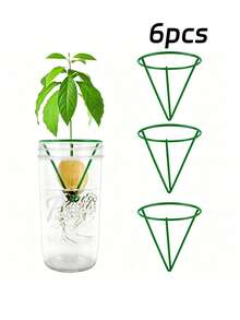 6/3/1pc Hydroponic Seed Starter Pot, Hydroponic Support Rack, Conical Seed Germination Container, Suitable For Avocado And Other Seedlings, Lightweight Classic Pot, Gardening Seedling Support Rack, Suitable For Indoor And Outdoor Gardening, Ideal Choice For Beginners - Multicolor - View 9