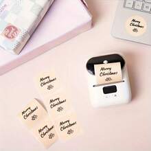 1pc 50mm Round Circle Self-Adhesive Labels For Phomemo M110/M110S/M120/M200/M220 Label Maker For Barcode Label, DIY - Multicolor - View 5