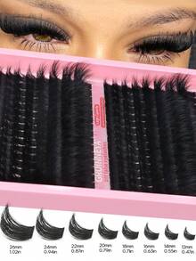GROINNEYA 256/320PCS Large Capacity Individual Lashes 80-200D Thick Dramatic Lash Clusters 12-26mm Ultra Long Cluster Eyelashes Volume 5D Cluster Lashes For DIY,Single Cluster Eyelashes For Extension,Perfect For Party And Date,Lash Tech Supplies - C - View 12