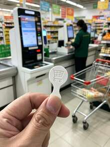 1/3/5/10pcs Random Color Shopping Cart Keychain, Creative Party Favor Pendant, Portable Practical Anti-Loss Shopping Cart Token/Coin Key Ring - Multiple Styles - View 4