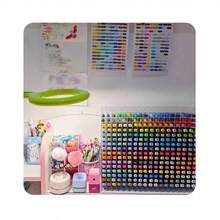 1pc - Compact Acrylic Marker Storage Box With 18 Compartments - Multi-Functional Desktop Organizer For Watercolor Pens, School And Office Supplies, Home Decor Display Box, Cute Office Supplies, Desktop And Drawer Storage Organizer - Multicolor - View 5