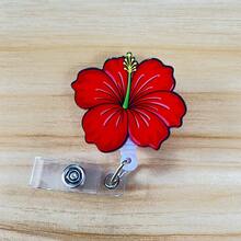 Gantungan Kartu Nama Model Hibiscus yang Dapat Ditarik dengan Desain Kartun Lucu, Gantungan Lencana Perawat Rumah Sakit Kantor 1 buah - X786 - View 7