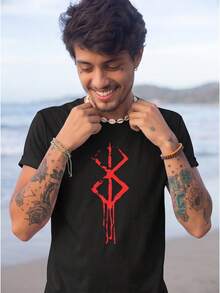 Men T-Shirts - 黑色 - 查看 3