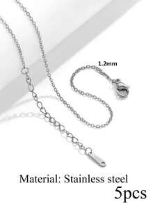 5 Pcs 18K Gold-Plated Stainless Steel Cross, Coiled Snake, And Box-Shaped Necklace Chains For DIY Pendant Jewelry Making Materials - Chain - View 7