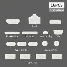 Universal Silicone Dust Plug For Laptop Computer USB Port, Type-C, RJ45 Network, Audio Jack - View 12
