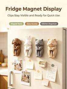 3D Printed Animal Farm Bag Clips, Cute Refrigerator Magnets, Moisture-Proof Sealing Clips, Kitchen Snack & Seasoning Storage Accessories - Multicolor - View 6