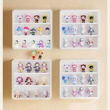 1 Mini Toy Display Case, Wall-Mounted Storage Box, Collectible Display Cabinet, Doll Display Stand, Desktop Display Storage Box, Desktop Storage Organizer - Multicolor - View 3