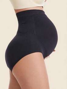 Maternity Solid Color Casual Daily Triangle Panties - Black - View 4
