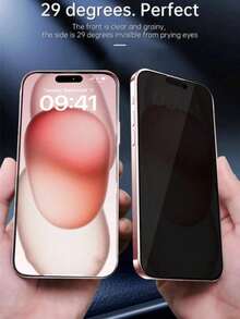 6pcs Privacy Tempered Glass Screen Protector, 9H Hardness Scratch-Resistant, Rounded Edge Design For Comfortable Fit, Dust-Proof Structure Reduces Dust Accumulation, Privacy Design Protects Personal Information, Suitable For Daily Use, Compatible With IPhone Duo/18ProMax/18Pro/17e/17 Pro Max/17 Pro/17 Air/16 Pro Max/16 Pro/16/15 Pro Max/15/14/14 Pro/13/12/11 Series - Black - View 6