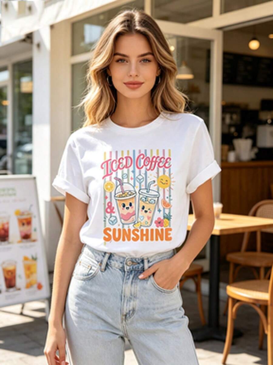 Women T-Shirts - 白色 - 查看 1