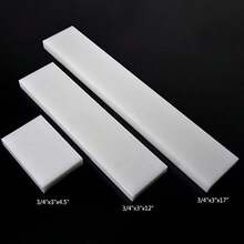 3/4" X 4-½" X 3" HDPE Block White Polyethylene Rectangular Solid Plastic Tapping Block High Density Sheet Great For DIY Projects For Machining Home Floor Improvement - White - View 3