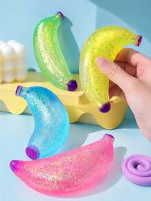 逼真香蕉捏捏樂壓力紓壓玩具,超軟仿真套組,裝飾用,柔軟觸感,黏性材質,趣味十足,適合派對、上班族、辦公室紓壓、惡作劇,節日必備,超值組合(隨機發貨) - 均碼 - 查看 2